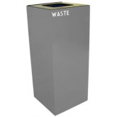 WITT GeoCube Square Recycling Receptacle w/ Square Opening - 36 gallon, Slate